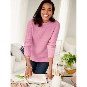 Talbots Shaker Switch Sweater in Pink - Women's Large